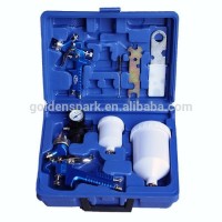 Air Spray Gun Kit With Pressure Regulator&Manometer Cleaning&Brush