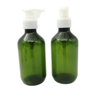 300ml 500ml Green color PET cosmetic Plastic Body Lotion Bottle Shampoo Pump Bottle